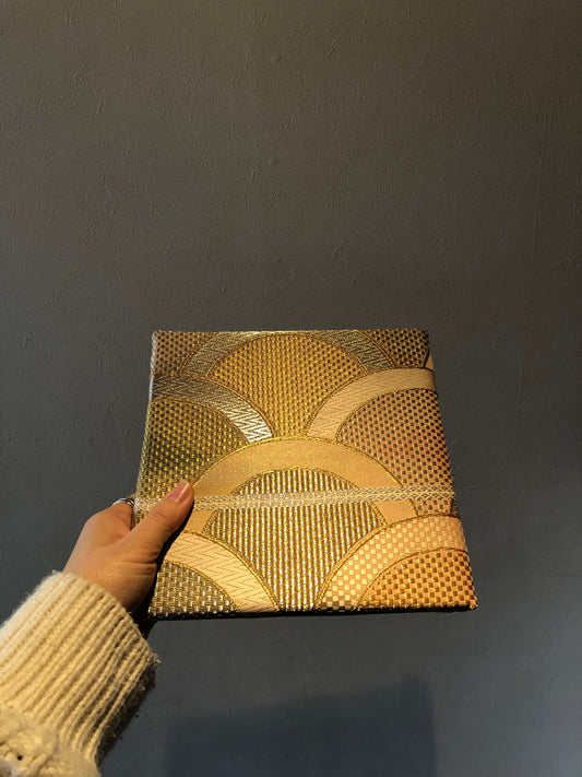 Familiar pattern: Seigaiha Japanese Obi Fabric Panel