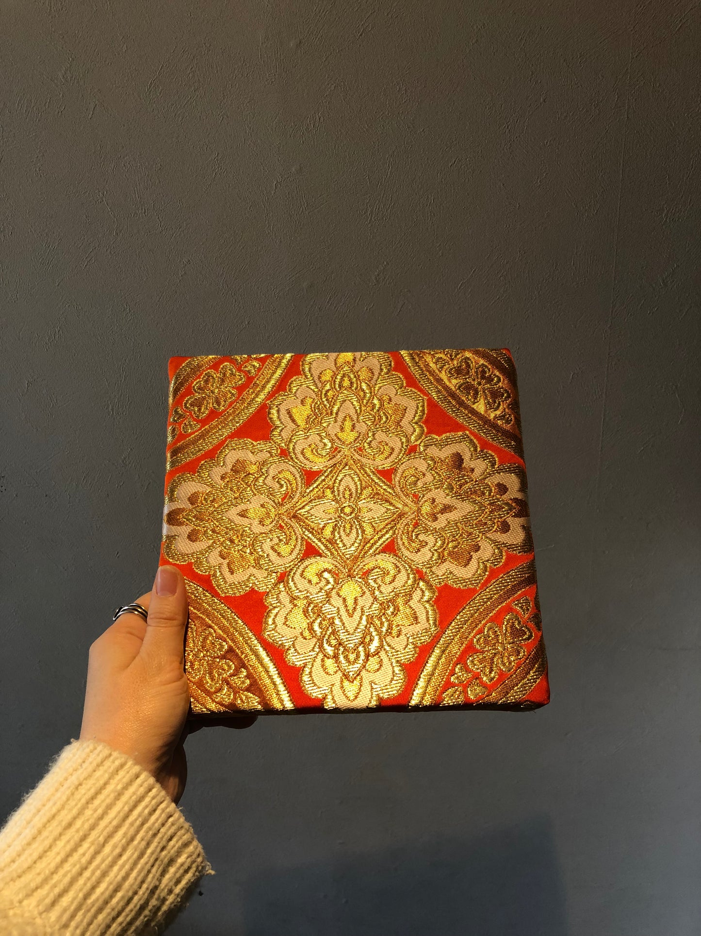 A unique, lustrous Japanese Obi Fabric Panel